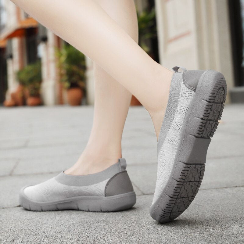 Thumbnail: STRONGSHEN Women Shoes Breathable Mesh Sneakers Ballet Flats Ladies Slip 