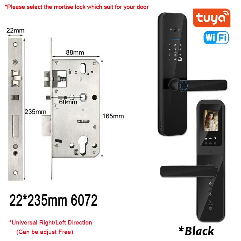 Thumbnail: XSDTS Tuya Wifi Digital Electronic Smart Door Lock With Biometric Camera Fingerp