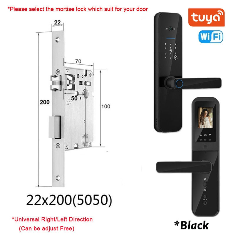 Thumbnail: XSDTS Tuya Wifi Digital Electronic Smart Door Lock With Biometric Camera Fingerp