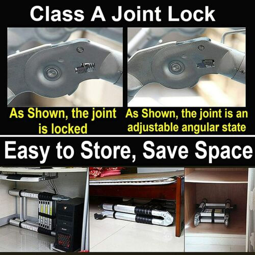 Thumbnail: Telescopic Ladder Extendable Multi-Purpose Stainless Steel Telescoping Ladder 