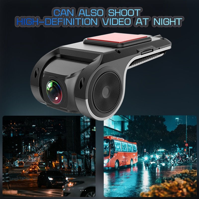 Thumbnail: Car Dash Cam Wifi USB 2 In 1 1080P 170 Degree Wide Angle Dash Camera DVR ADAS 