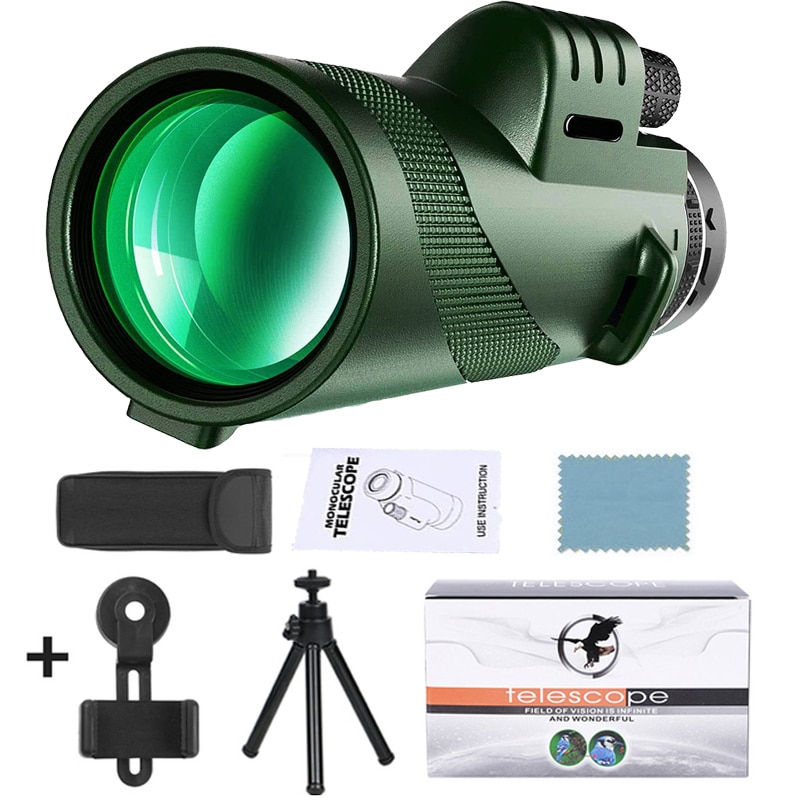 Thumbnail: APEXEL 80x100 Monocular Telescope High Powered Zoom Monocular With Phone 