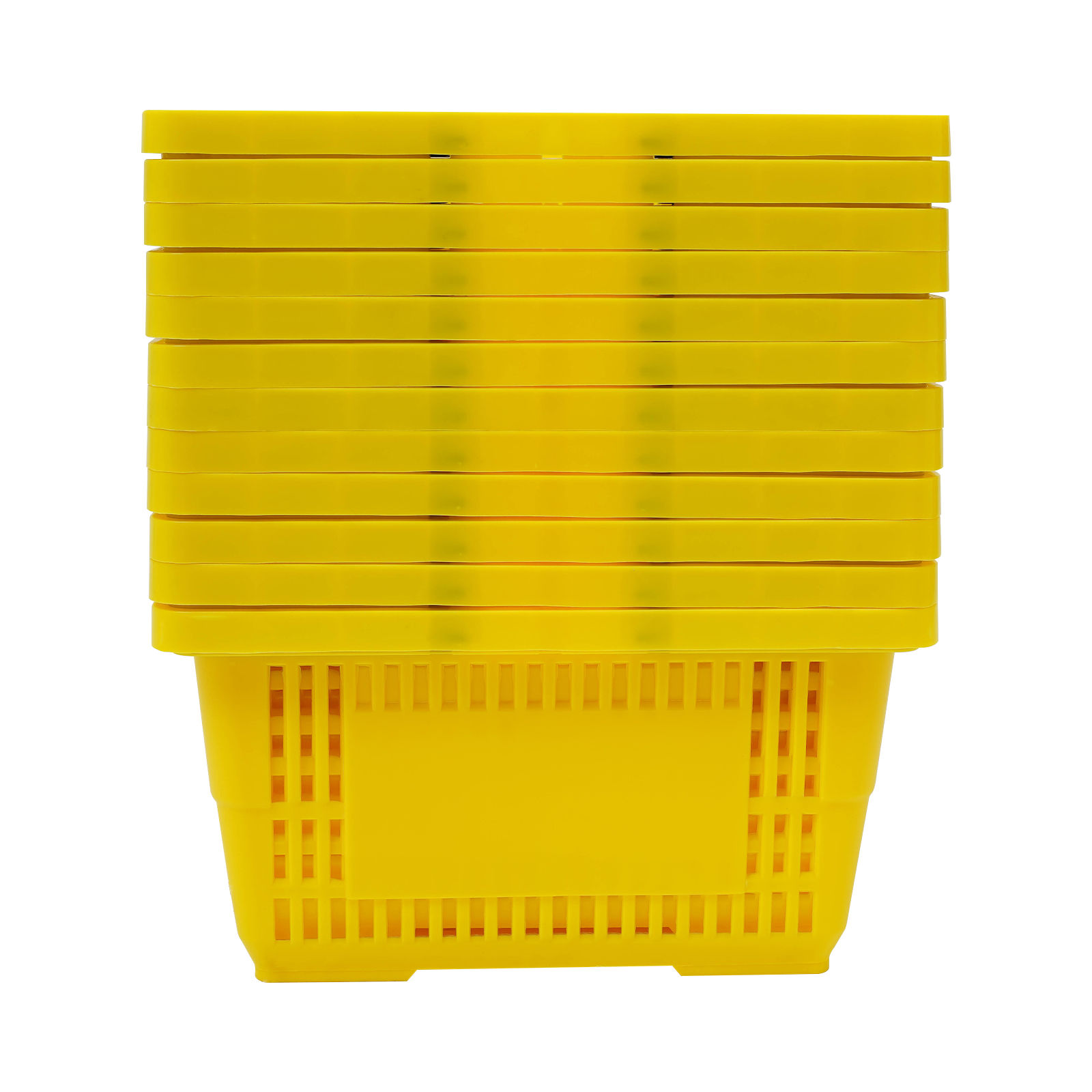 12 Pcs Shopping Baskets, 28 L Plastic Shopping Baskets with Handles, Store