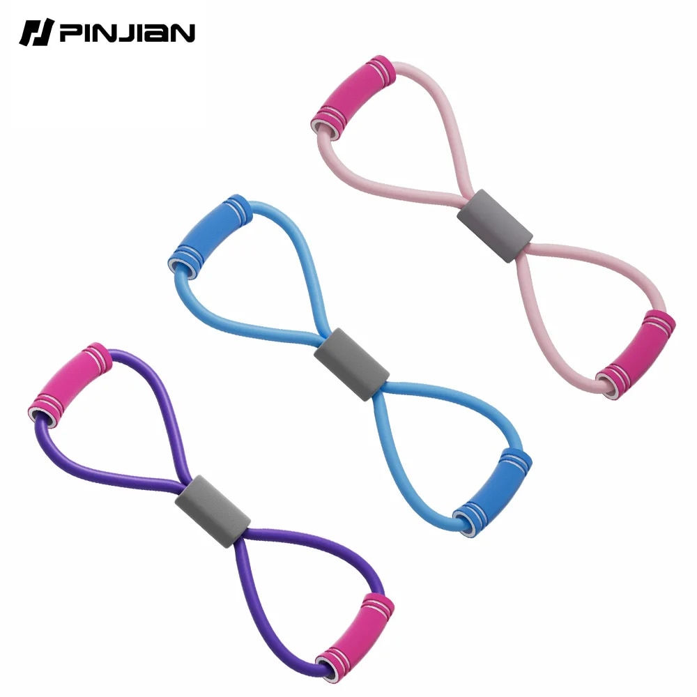 PINJIAN Resistance Bands 8-Shape Gym Yoga Tension Exercise Resistance Rope