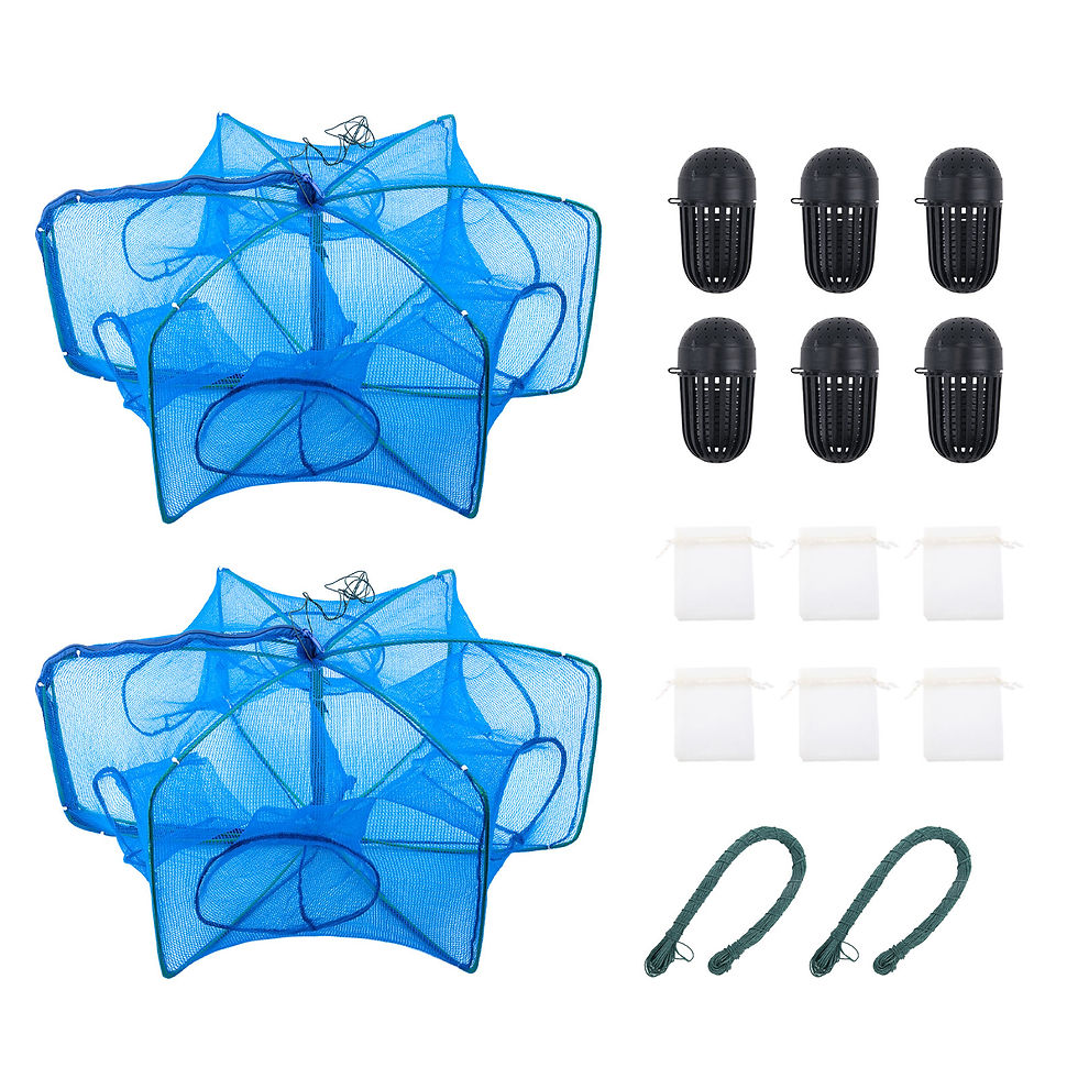 Thumbnail: Goture Folded Crab Trap Fishing Net Minnow Fish Carp Crawdad Shrimp 