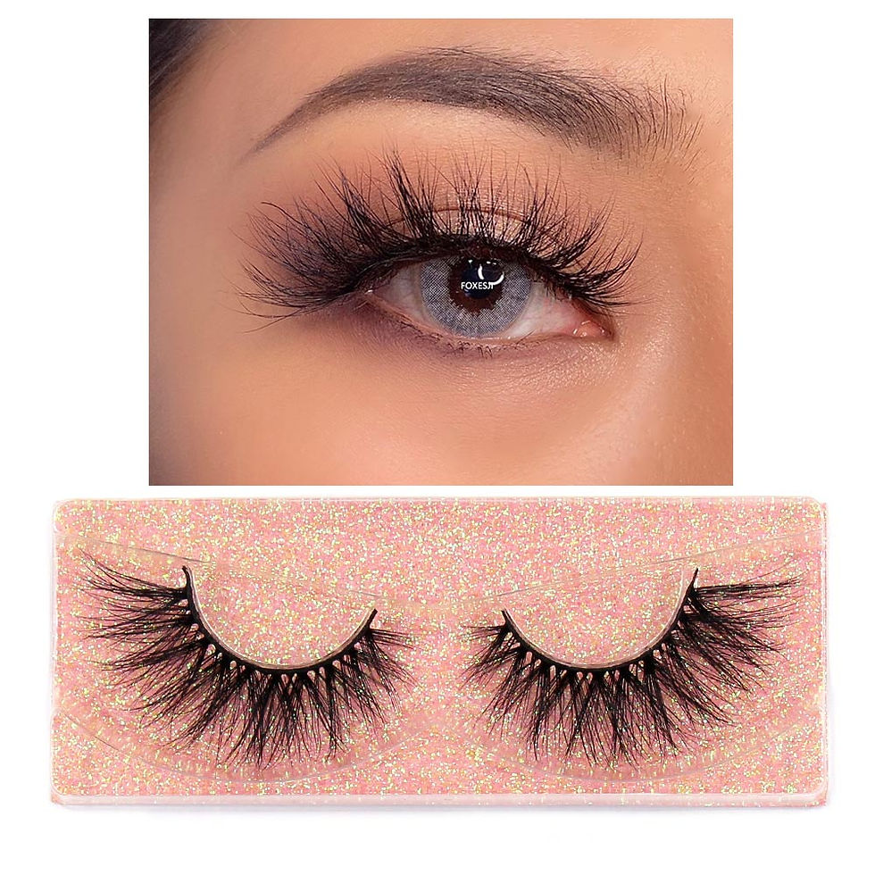 Thumbnail: FOXESJI Mink Lashes Eyelashes Fluffy Natural Soft Cross False Eyelashes 