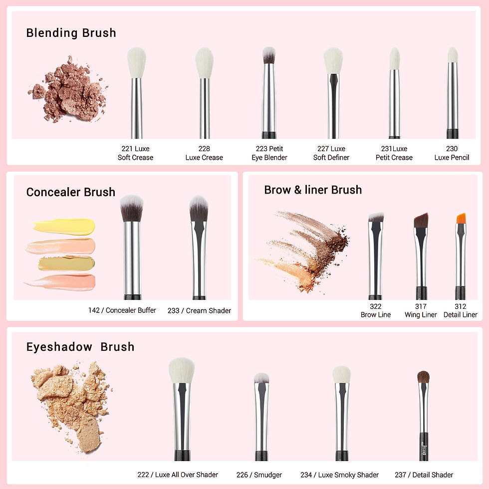 Thumbnail: Jessup Eye Makeup Brushes Set 15pcs Precise Eyeshadow Brush Eyebrow EyeLiner 