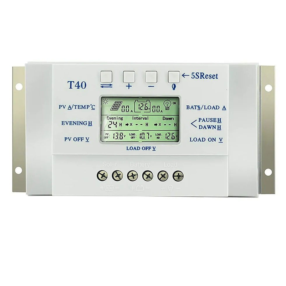 Thumbnail: 20A 30A 40A 12V/24V Auto LCD Display Solar Charger Controller for Lighting 