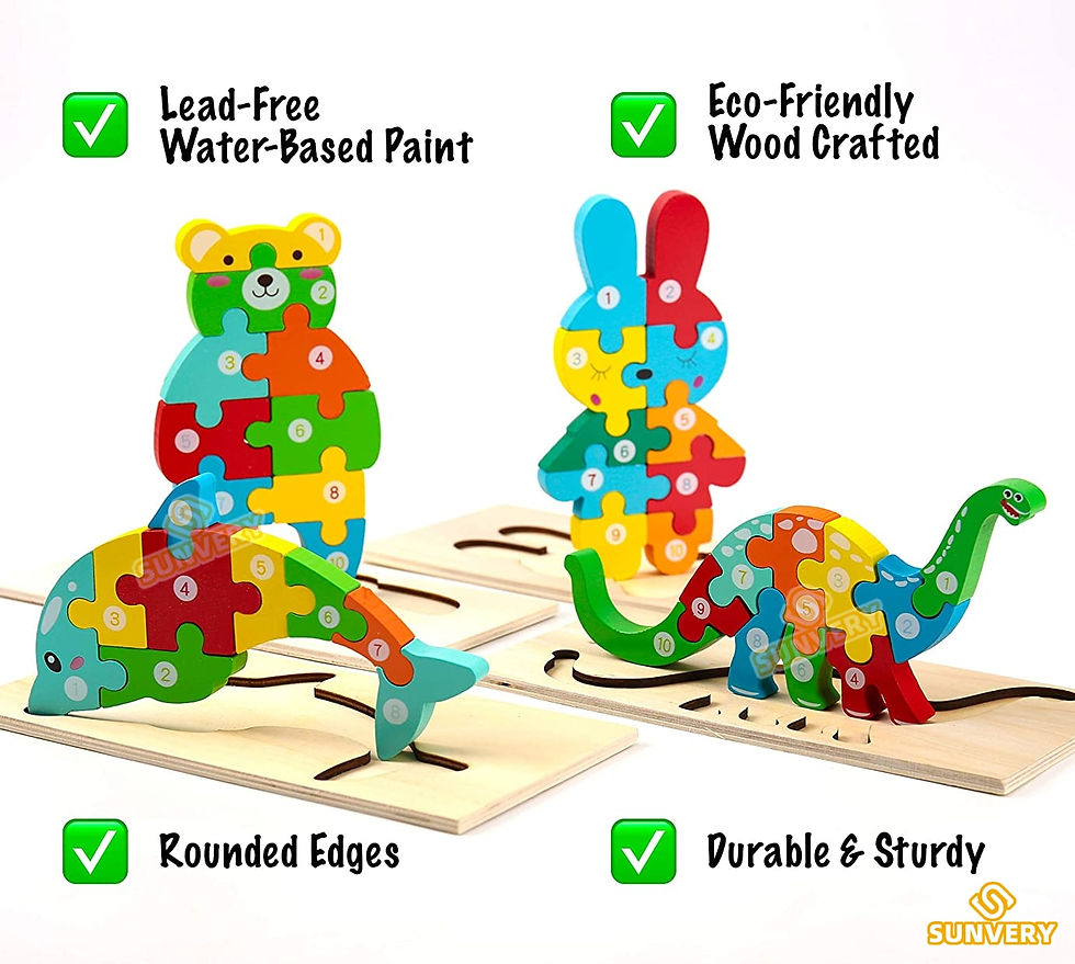 Thumbnail: Montessori Wooden Toddler Puzzles for Kids Montessori Toys for Toddlers