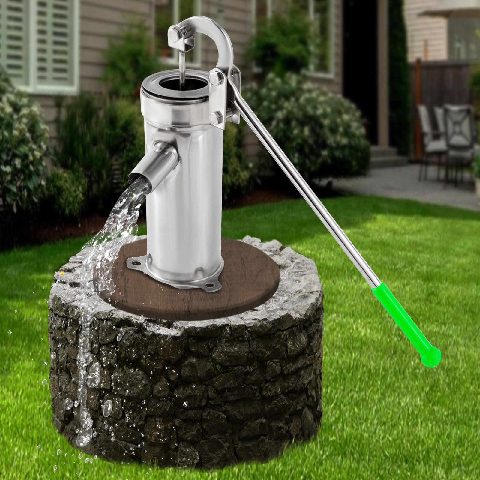 Deep Well Water pump 32mm Handheld Press Pump Stainless Steel Hand Well Pump