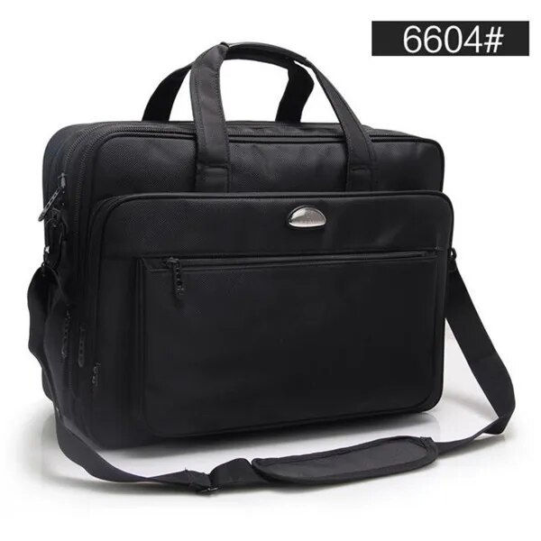 Thumbnail: Large Capacity Business Men 17 Inches Briefcases Black Bags Men's Waterproof