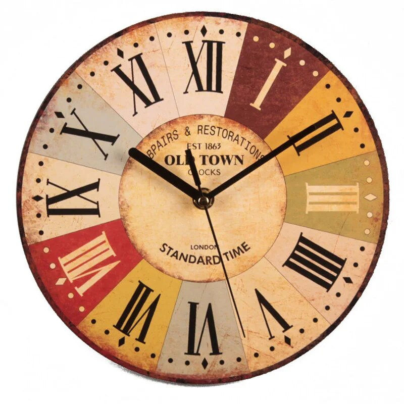 Thumbnail: Wall Wooden Clocks Brief Design Silent Home Cafe Office Wall Decor Clocks 