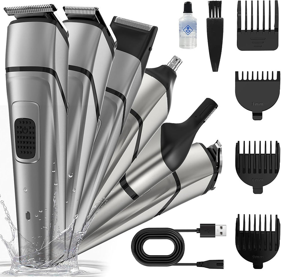 Thumbnail: Sejoy 6 IN 1 Hair Trimmer for Men Electric Groin Hair Trimmer Cordless Beard 