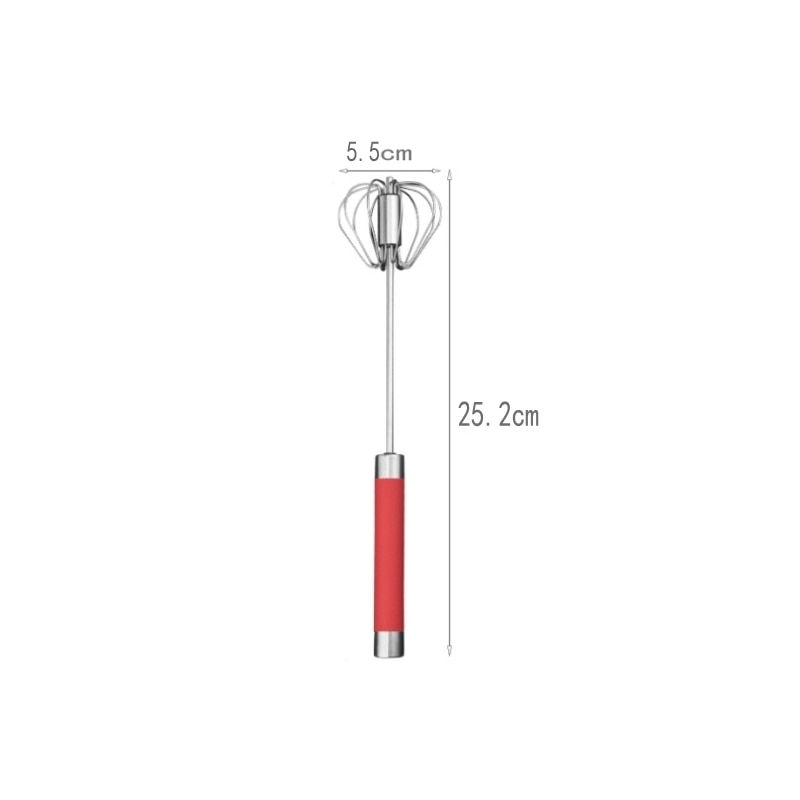 Thumbnail: Hand Pressure Semi-automatic Egg Beater Stainless Steel Kitchen Accessories 