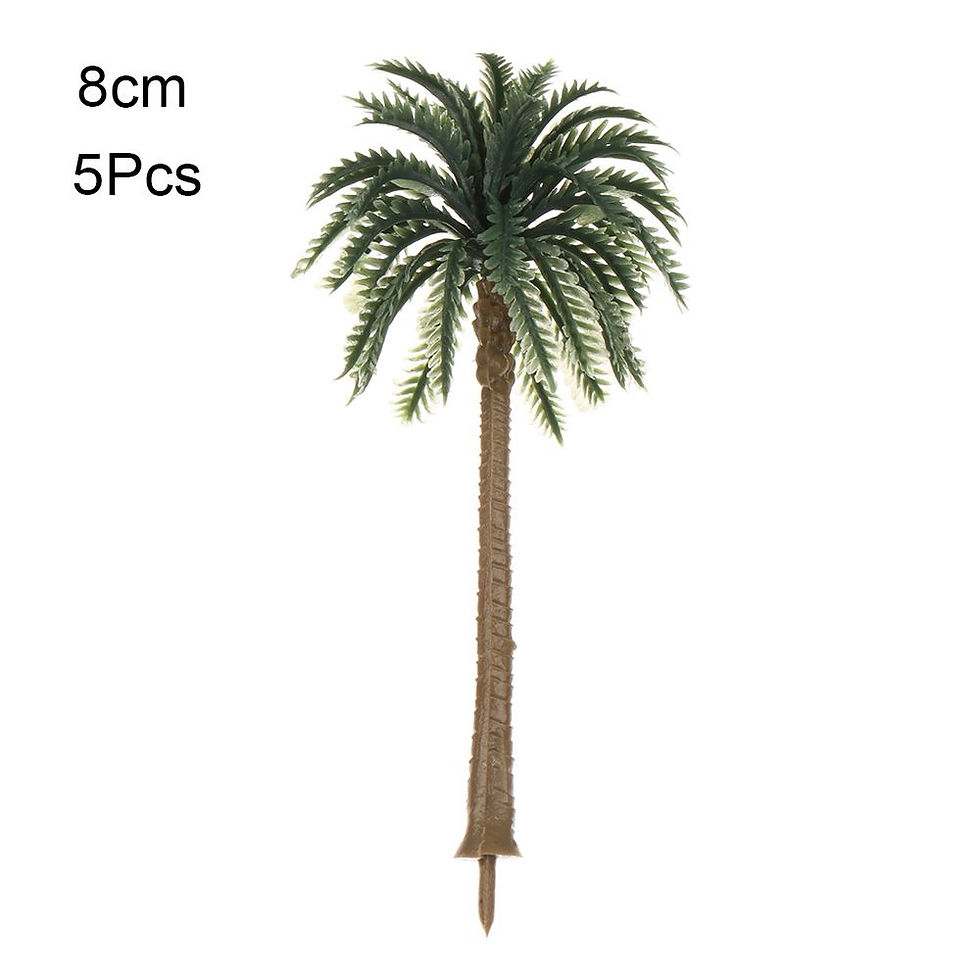 Thumbnail: 5Pcs Plastic Coconut Palm Tree Miniature Plant Pots Bonsai Craft Micro Landscape