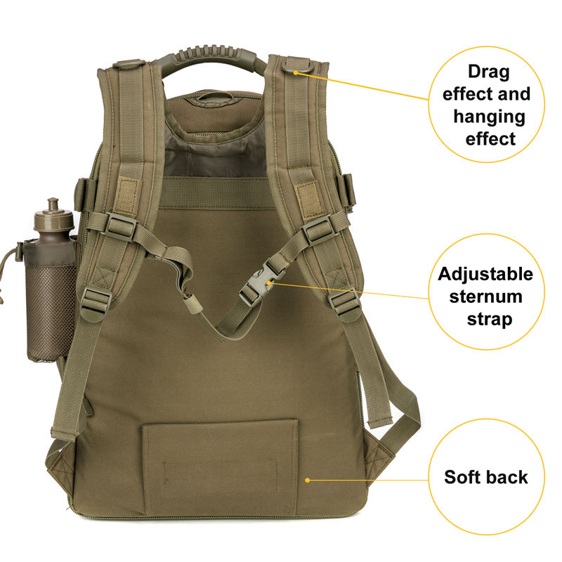 Thumbnail: 65L Outdoor Tactical Backpack Men's Outdoor Hiking Bag Large Capacity Military 