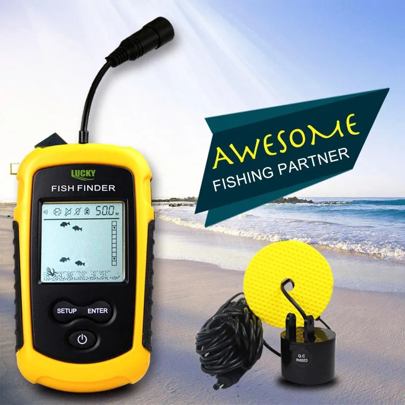 Thumbnail: LUCKY FF1108-1 Portable Fish Finder Ice Fishing Sonar Sounder 