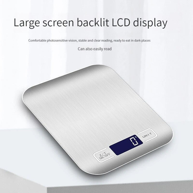 Thumbnail: Household Stainless Steel Baking Kitchen Scale Electronic Scale Food Gram 