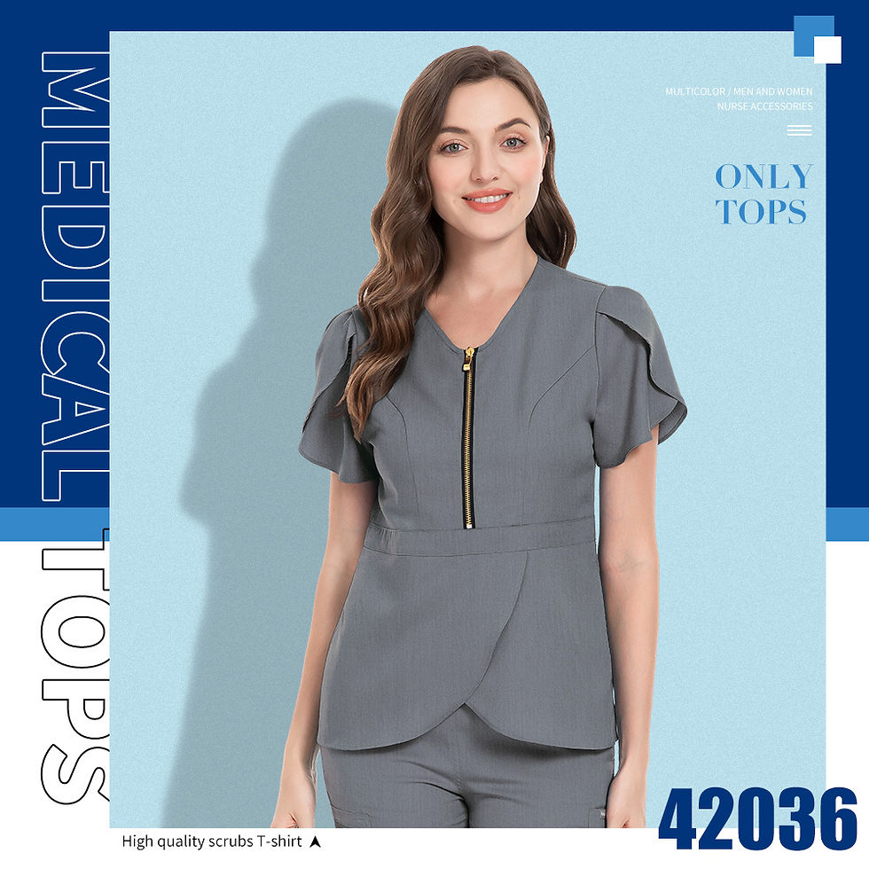 Thumbnail: Health Nursing Tops Unisex Scrub Uniform Medical Surgical Blouse Women Scrub 