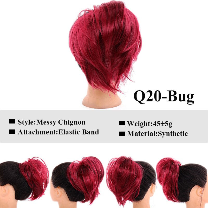 Thumbnail: LUPU Women's Synthetic Hair Scrunchie Hair