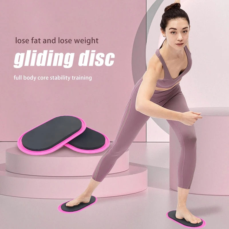 a pair Dual Sided Gliding Discs Core Sliders Core Fitness Training Tool, Gym