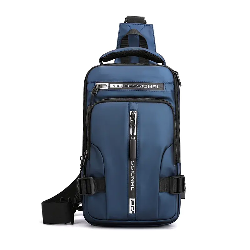 Thumbnail: Men Backpack Nylon Crossbody Bag w/ USB Charging Port Multifunction