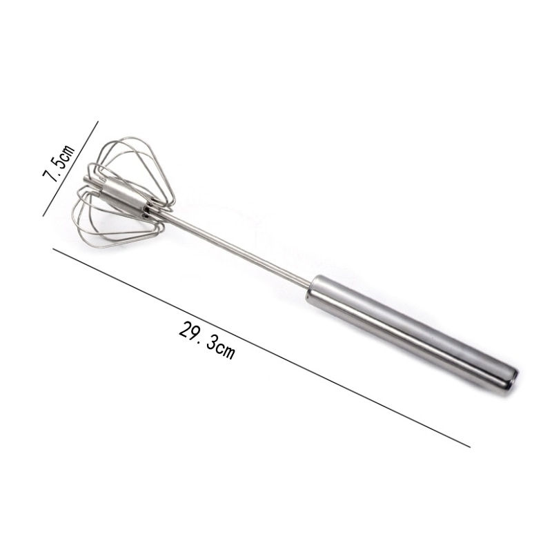 Thumbnail: Hand Pressure Semi-automatic Egg Beater Stainless Steel Kitchen Accessories 