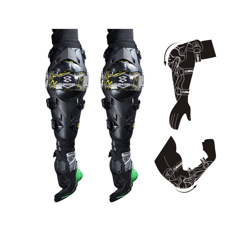 Thumbnail: Motorcycle Elbow Protector Cuirassier Kneepad Knee Guards Motocross Downhill 