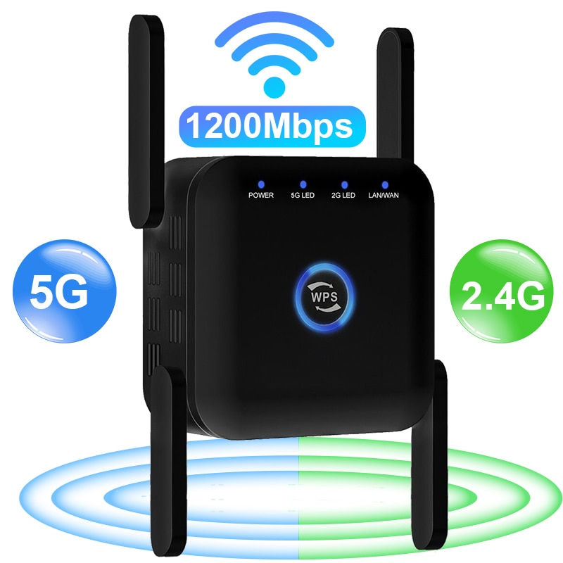 Thumbnail: 5g Wifi Repeater Wifi Amplifier 1200mbps Wi fi Signal Network Extender Long 