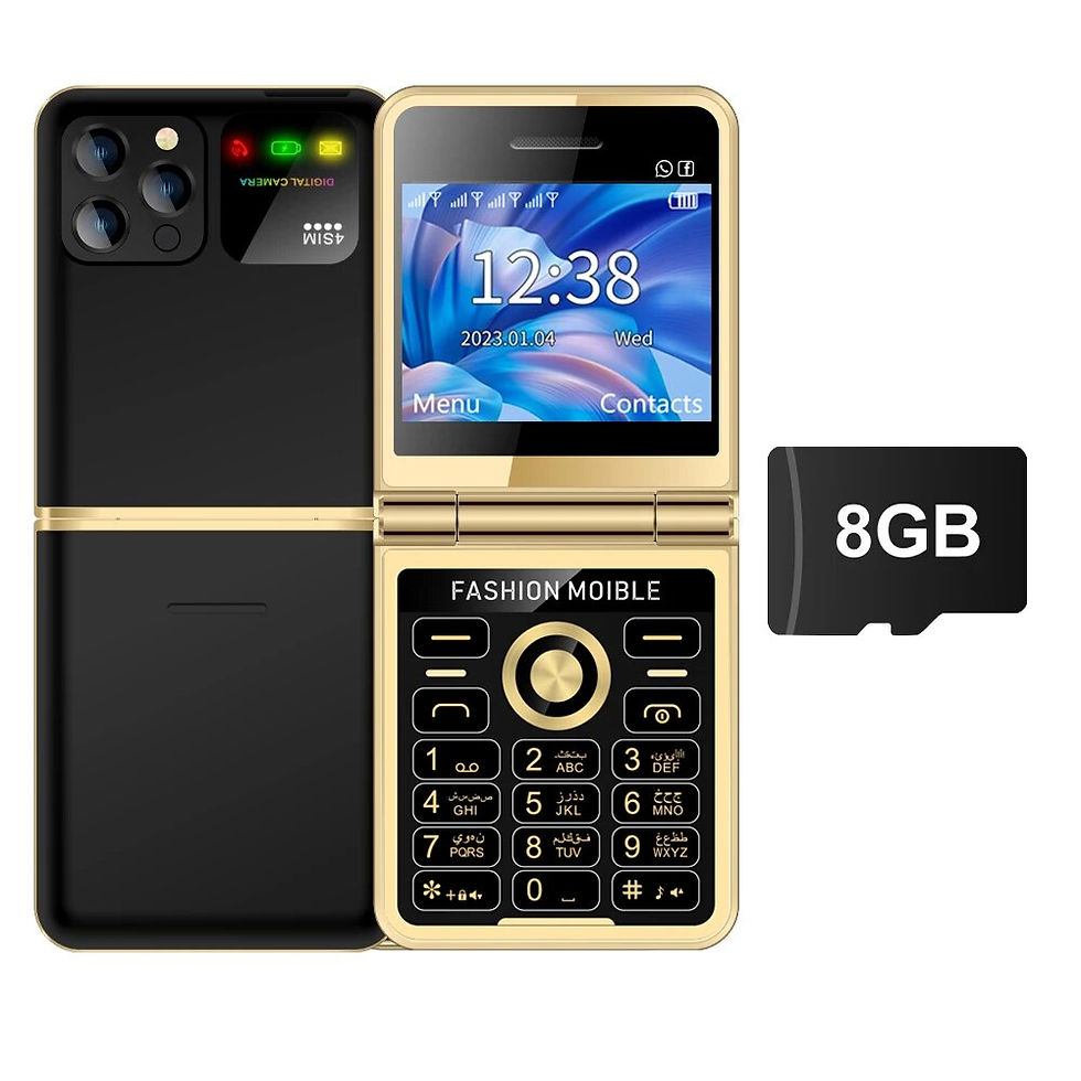 Thumbnail: SERVO P20 4 SIM Card Flip Mobile Phone GSM Speed Dial Bluetooth 2.4'' Screen 