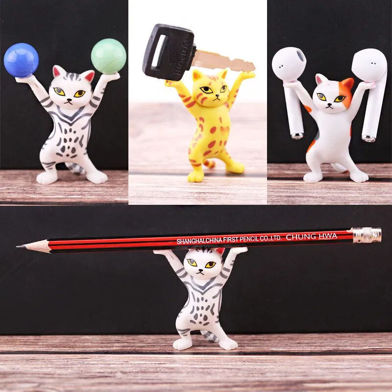 Thumbnail: 5pcs/sets cute Cats Pen Holder multifunctional Cat Storage rack Jewelry 