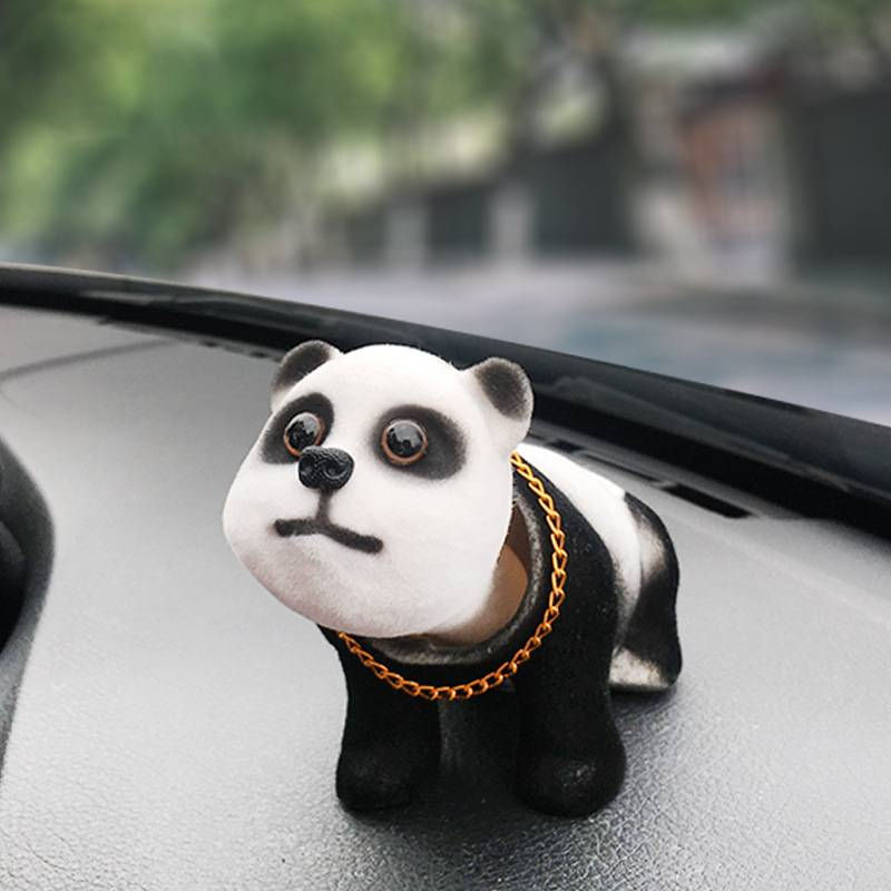 Thumbnail: Doll Nodding Dog Shaking Head Dog Resin Car Ornaments Puppy Cute Dog Toy Figure 