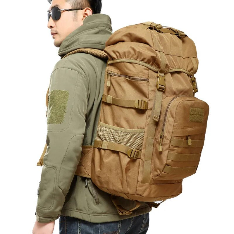 Thumbnail: 50L Large Capacity Men Tactics Backpack Waterproof Military Bags Climb Hike 