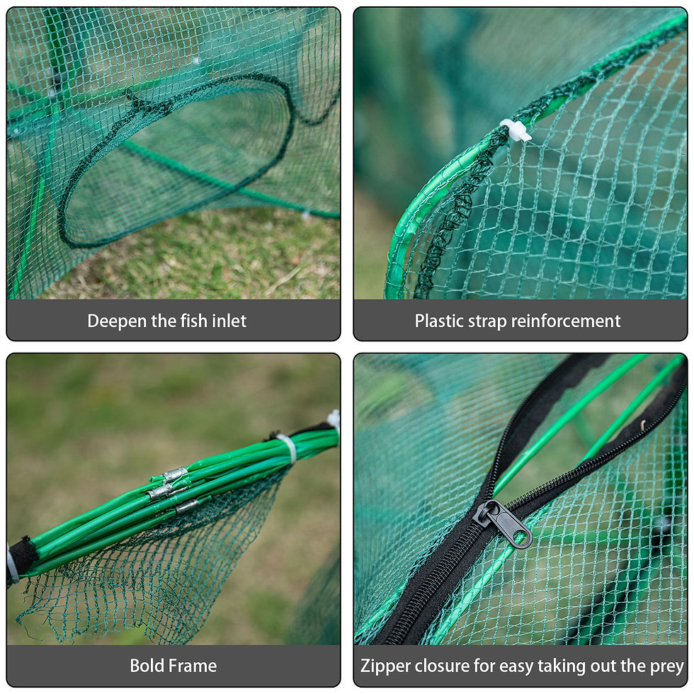 Thumbnail: Goture Folded Crab Trap Fishing Net Minnow Fish Carp Crawdad Shrimp 
