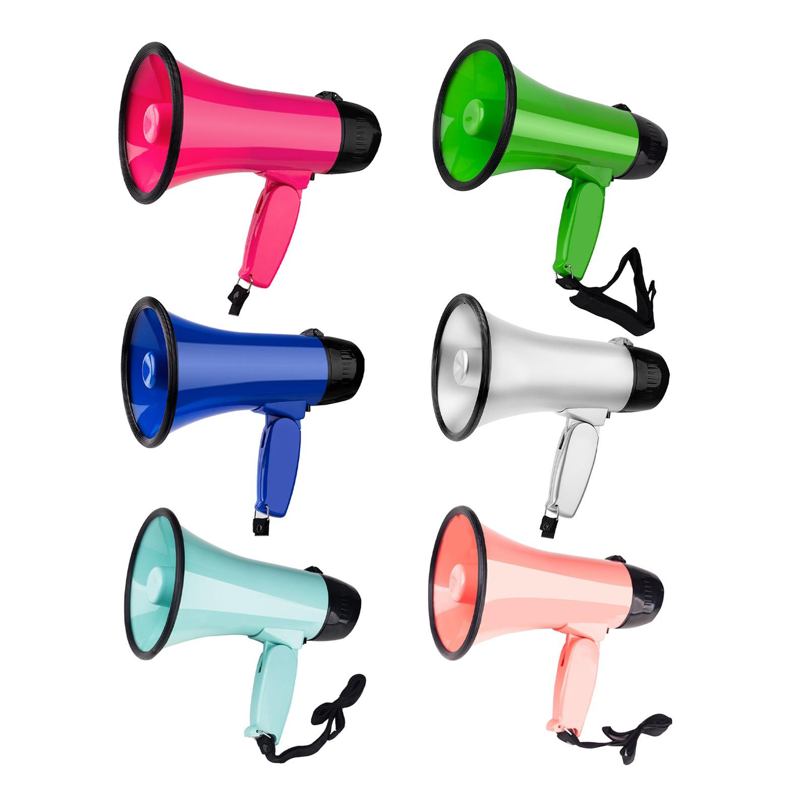 Handheld Bullhorn Megaphone Adjustable Voice Recording Alarm Bullhorn Speaker