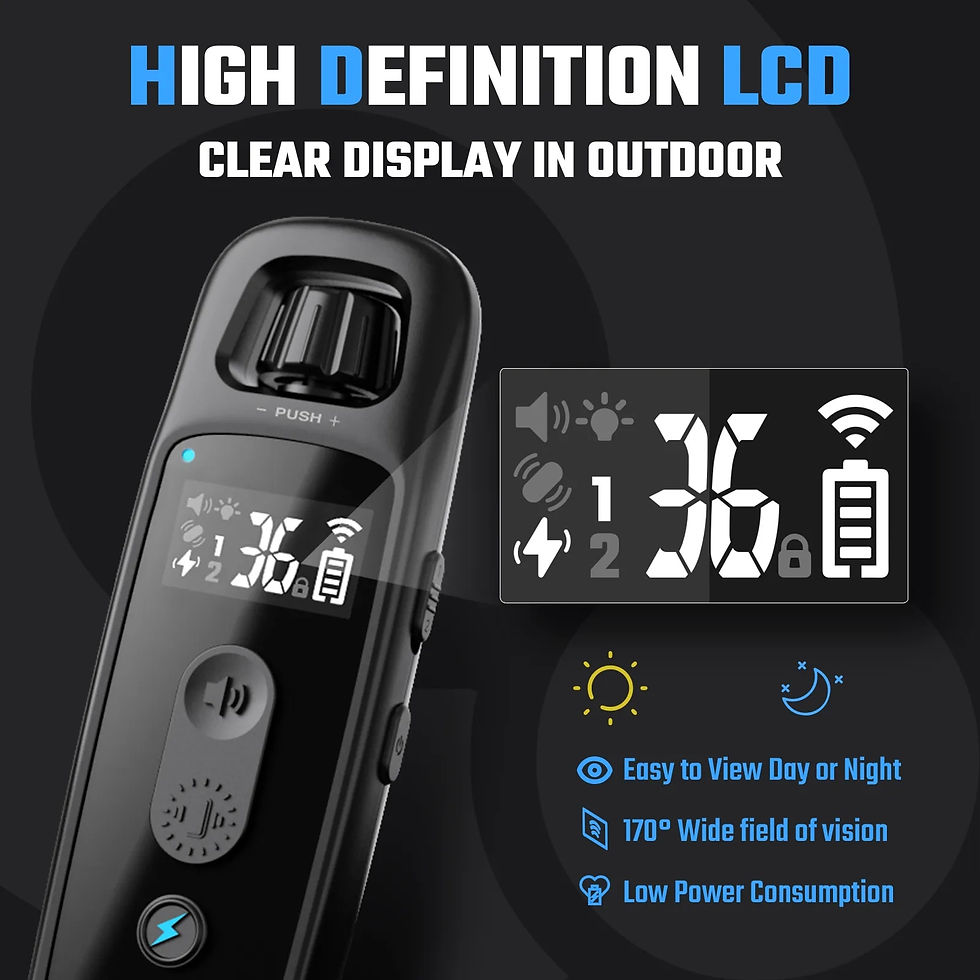 Thumbnail: ABBIDOT T30 Dog Training Collar Electric Shock Strap for Large Dogs 3000ft 900m 