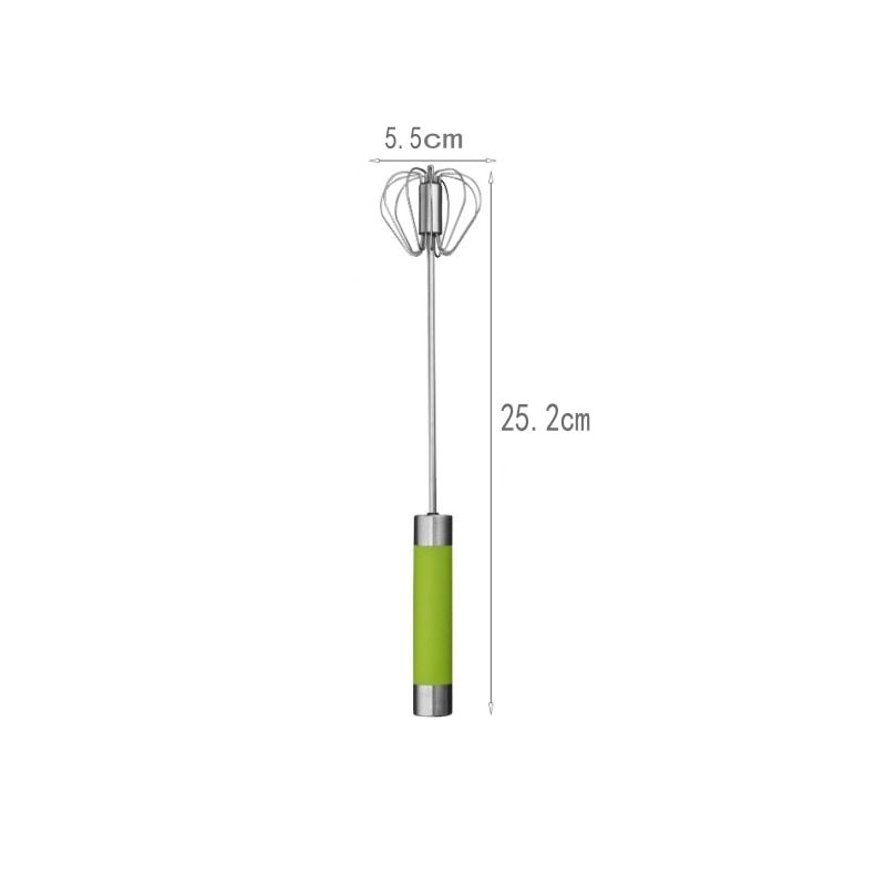 Thumbnail: Hand Pressure Semi-automatic Egg Beater Stainless Steel Kitchen Accessories 