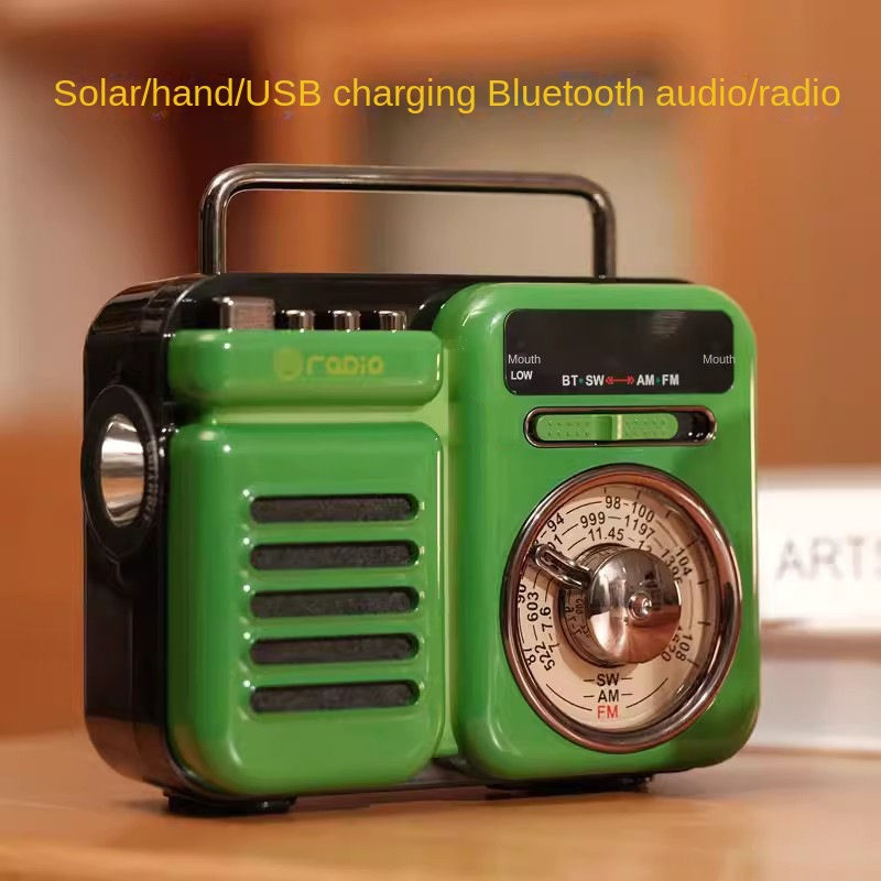 Thumbnail: Portable Stereo FM Radio Wireless Speakers USB TF Card Player Rechargeable