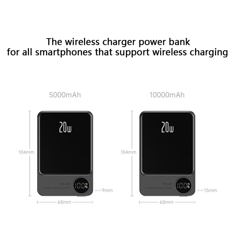 Thumbnail: Wireless Power Bank Magnetic 10000mAh Portable Powerbank 