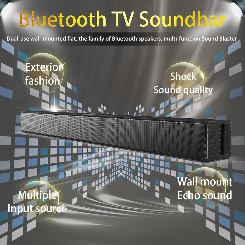 TV Soundbar Home Theater Sound Bar Wireless Bluetooth 5.0 HiFi Speaker for TV/PC