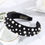 Thumbnail: Velvet Padded Headbands for Women 4cm Wide Solid Rhinestones Thick Hair Hoop 