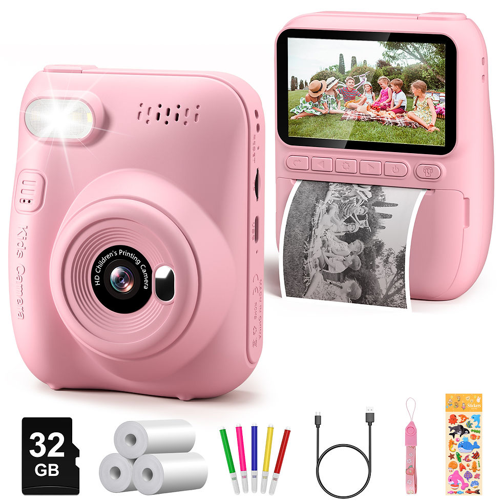Instant Print Camera for Kids, 3.0" Kids Camera for 6-12 Year, 32MP HD 1080P