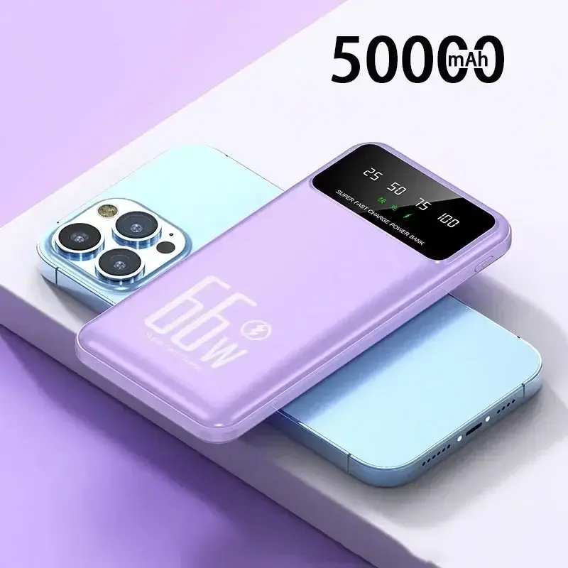 Thumbnail: Mobile Power 100000mah 66W Power Bank Portable External Battery Charger Fast 