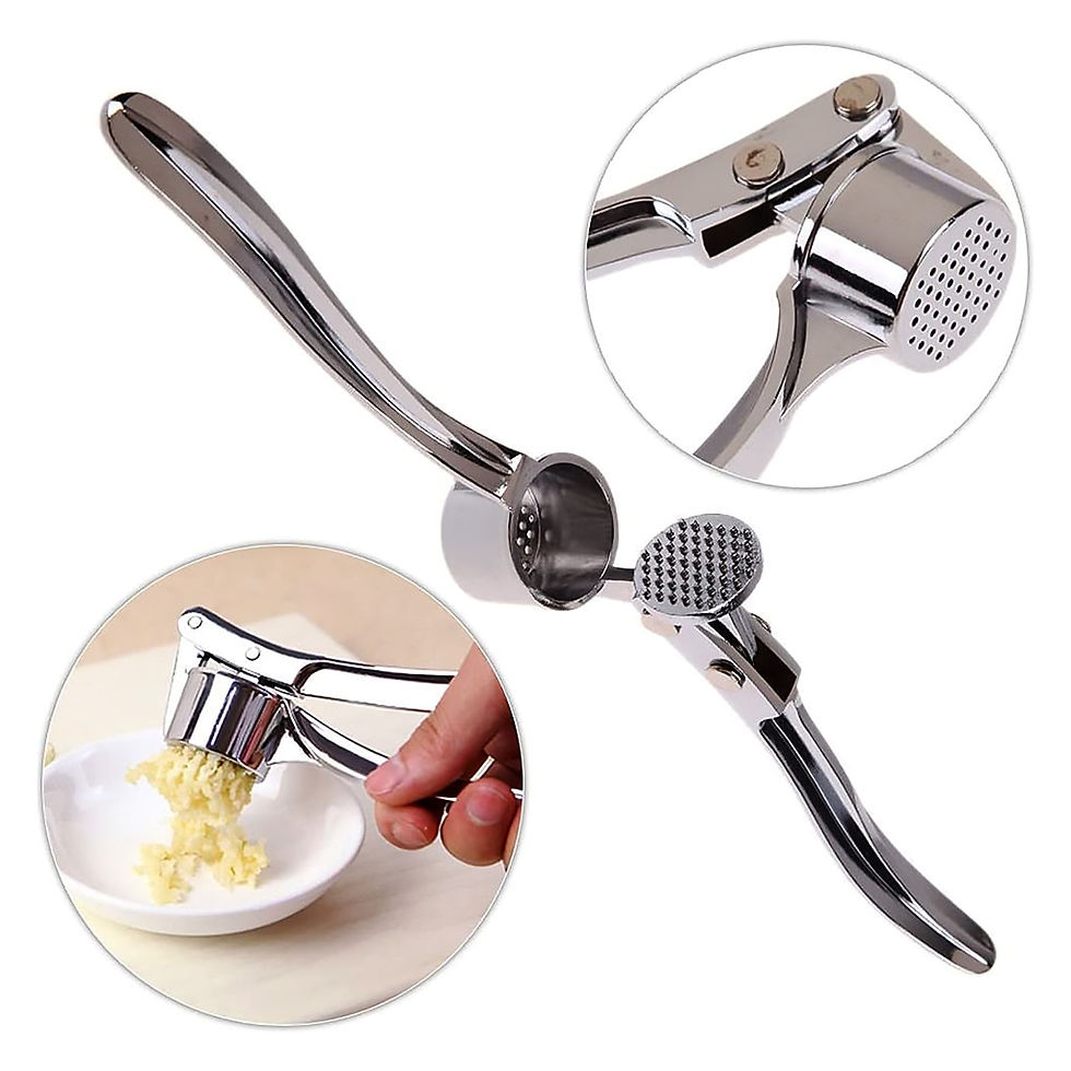 Thumbnail: Garlic Press Crusher Mincer Kitchen Stainless Steel Garlic Smasher Squeezer 