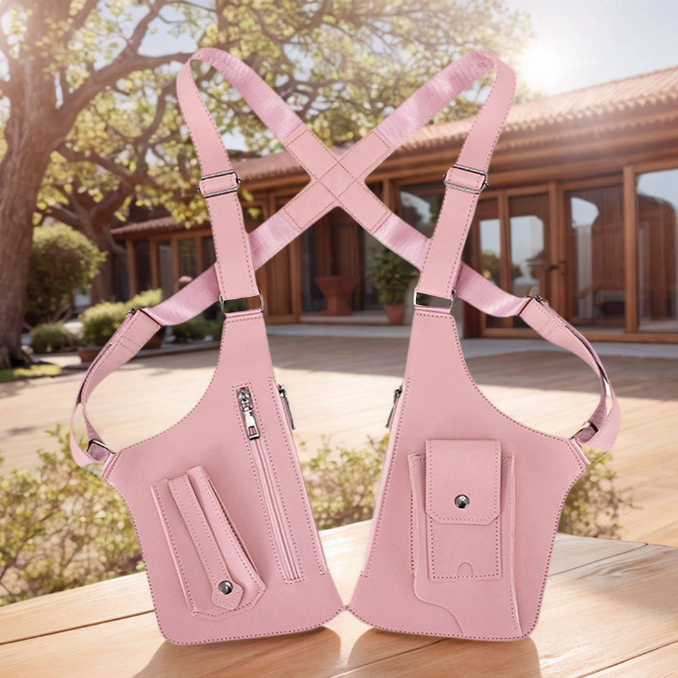 Thumbnail: PU Leather Double Shoulder Armpit Bag Multi-Pocket Underarm Strap Wallet Pocket 