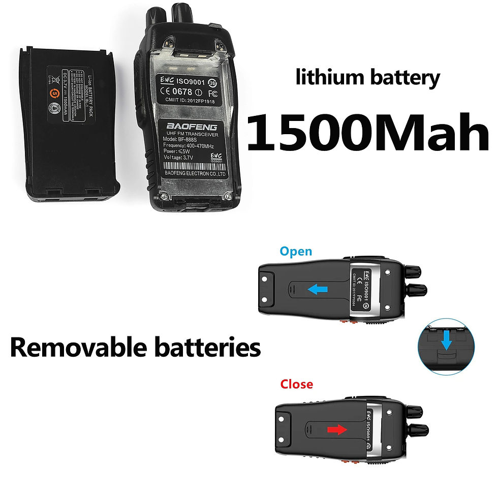 Thumbnail: Self driving tour handheld baofeng walkie talkie BF 888 S 6 PCS or 3 pairs 
