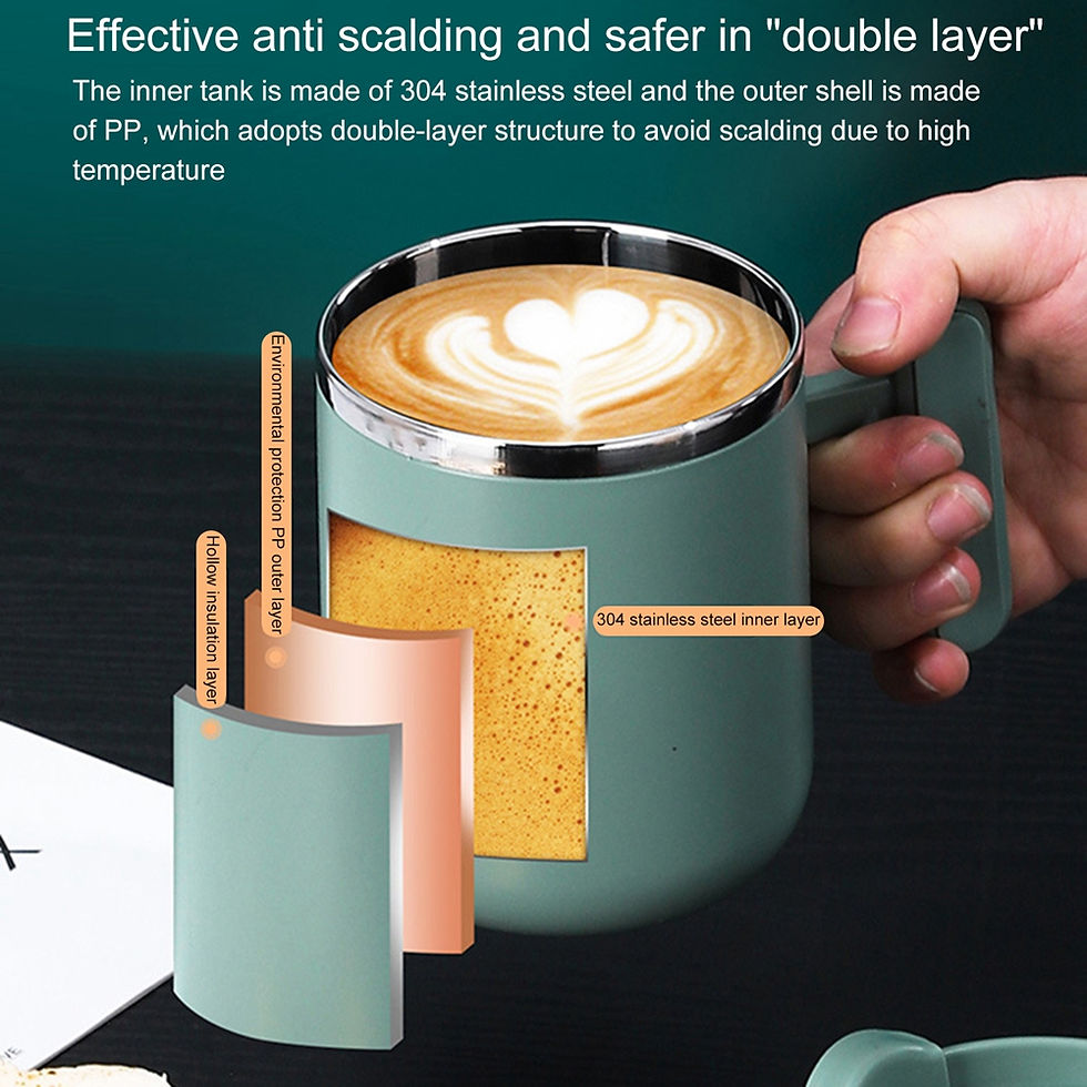 Thumbnail: Insulated Travel Coffee Mug Pobtable 450ML Stainless Steel Coffee Tumbler