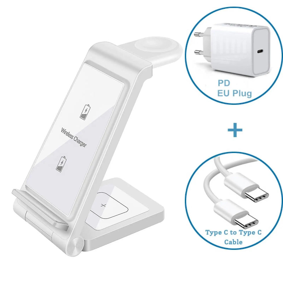 Thumbnail: New 3 in 1 25W Wireless Charger Stand For Samsung Z Fold 4 S22 S21 Gala