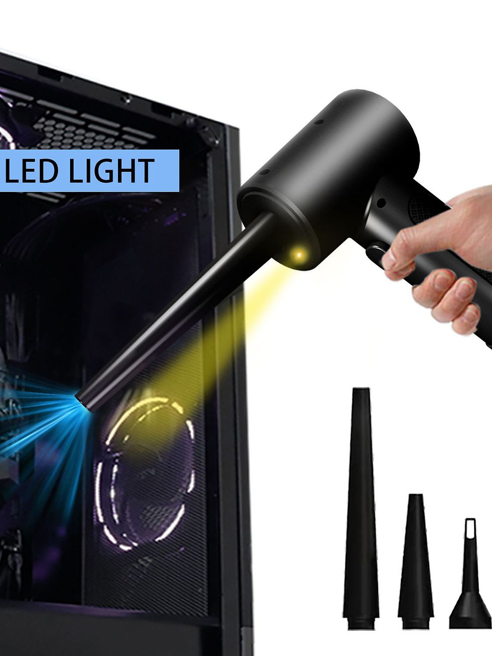 Thumbnail: Compressed Air Duster For Computer Keyboard PC Car Clean 51000 RPM USB Charging 