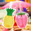 Thumbnail: 3/6pcs Cold Beverage Mug 500ml Pineapple/Strawberry Shape Tropical Summer Cups 